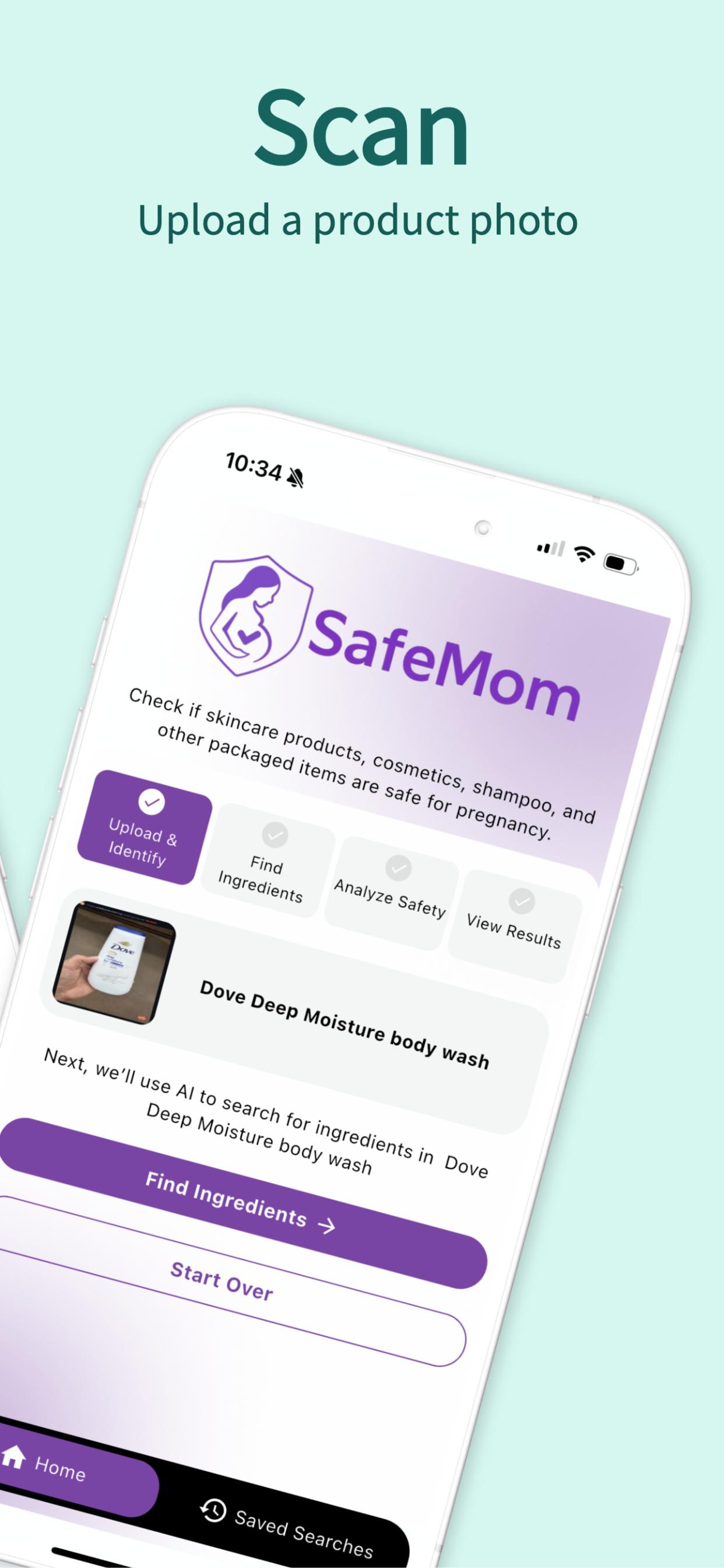 SafeMom Ingredient Checker Screenshot